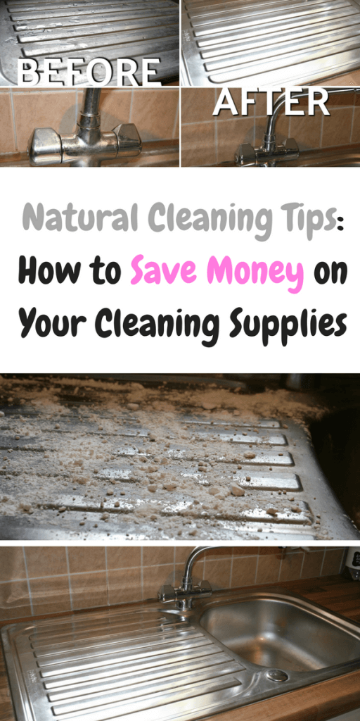 Natural cleaning tips: how to save money on your cleaning supplies. #NaturalCleaningSupplies #CheapCleaning