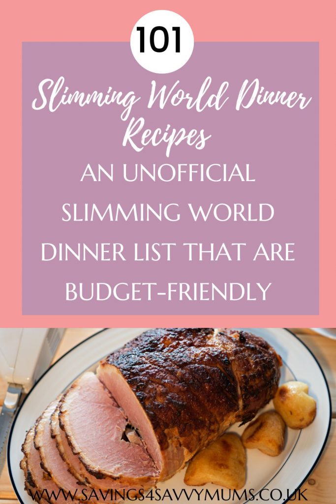 Here are 101 Slimming World dinner recipes that are great for the whole family. Cook one meal and enjoy dinner as a family by Laura at Savings 4 Savvy Mums 