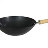 Dexam Non Stick Carbon Steel Wok With Wood Handle