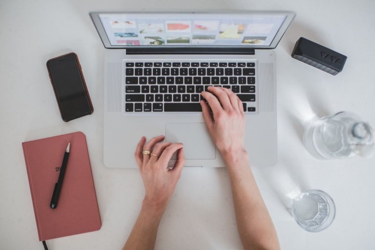 Lady on a laptop