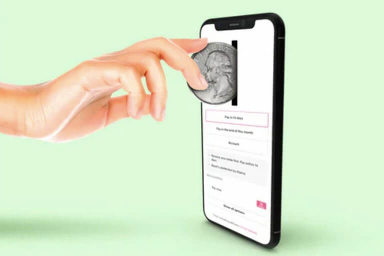 Cartoon mobile phone with someone putting in a coin