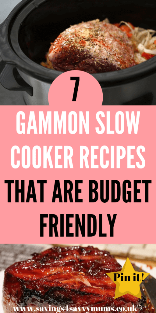If you are looking for meals that can stretch across a few days then have a look at our 7 gammon slow cooker recipes that are perfect for the whole family by Laura at Savings 4 Savvy Mums #gammonrecipe #slowcookergammon #familymeals