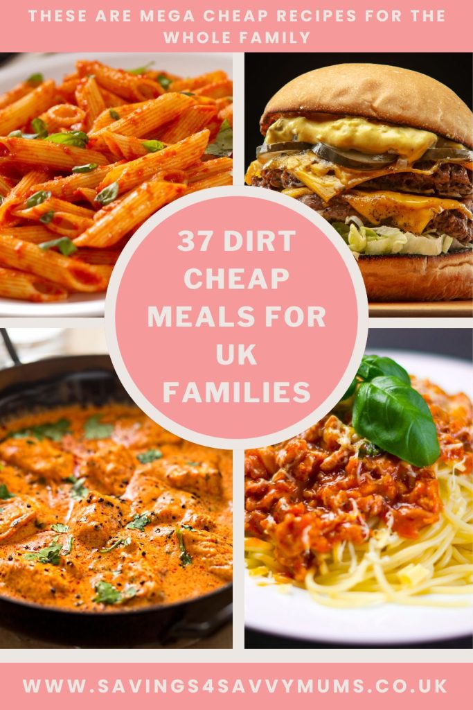 Here are 37 cheap family meals that come in at under £1 a head and are easy to make. Use these to help you keep your shopping bill down by Laura at Savings 4 Savvy Mums.