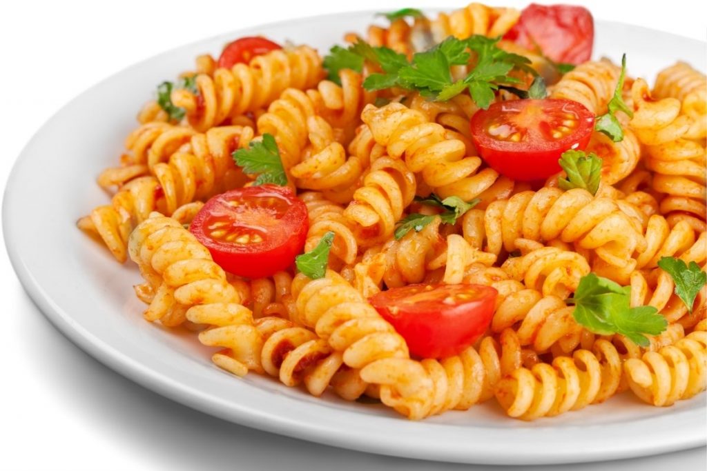 pasta and tomatoes