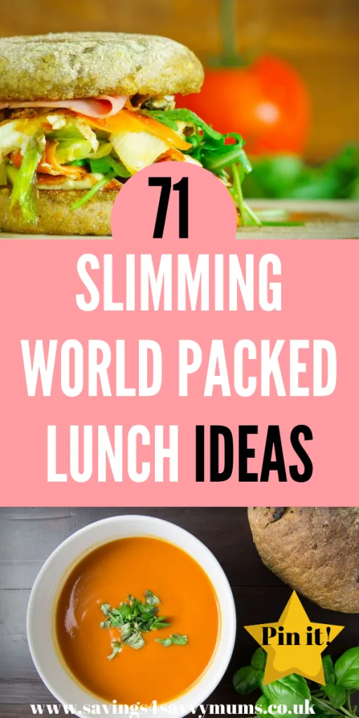 Here are 71 Slimming World packed lunch ideas for the whole family. These are easy to make and budget-friendly by Laura at Savings 4 Savvy Mums #SlimmingWorld #PackedLunches #Lunchideas #BudgetMeals