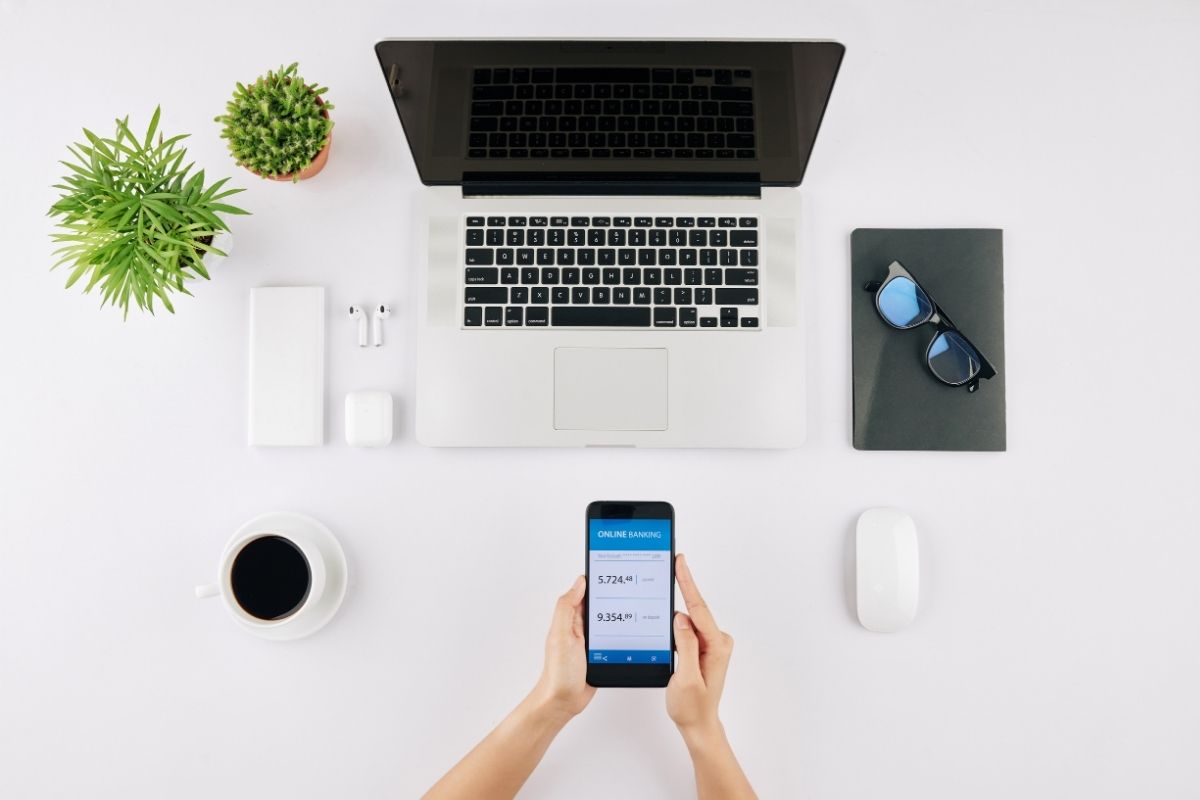Laptop with a phone