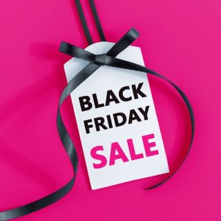 Pink background with Black Friday label