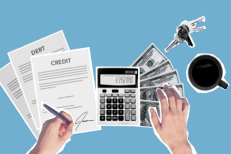 Blue background with money