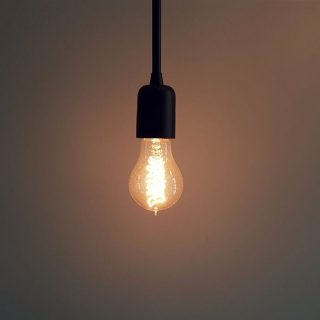 Lightbulb on a background