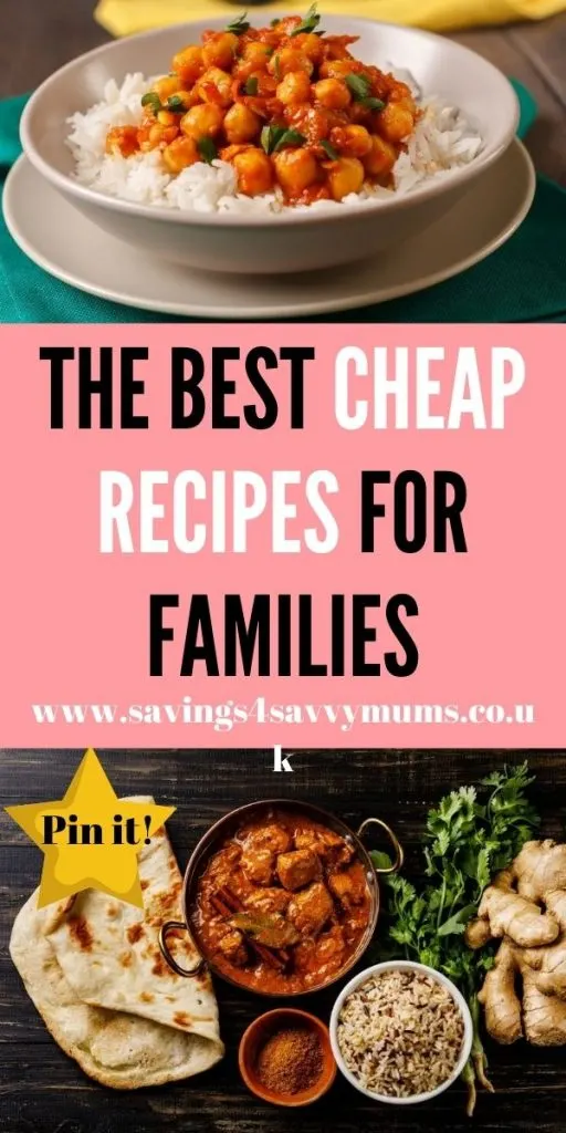 Here are the best cheap recipes for families that you can use when you're cooking on a budget. All recipes are under £1 a head by Laura at Savings 4 Savvy Mums 